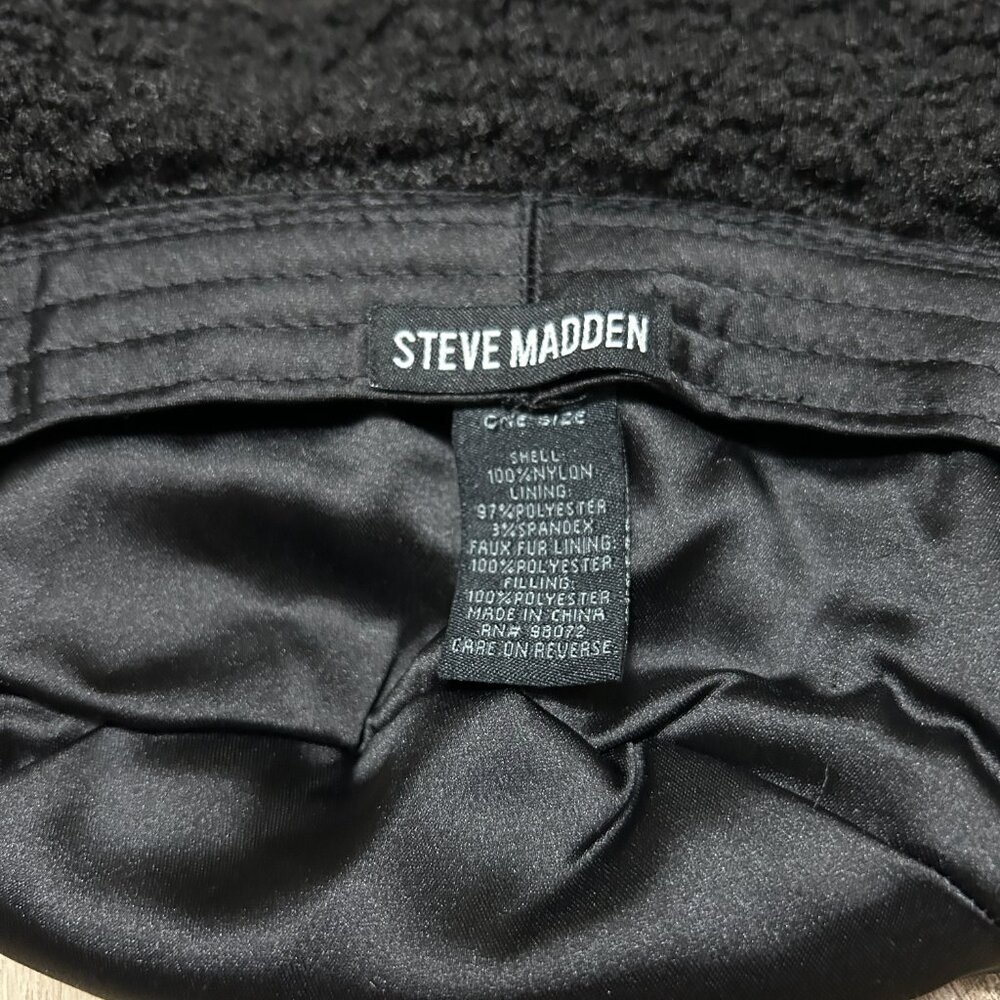 Steve Madden Black Bucket Hat - Picture 3 of 5